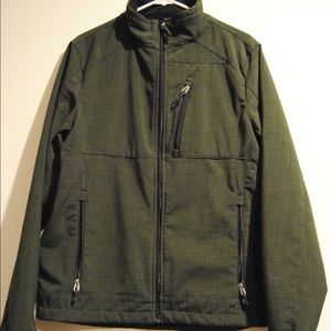 Men’s green black diamond shell jacket, open price